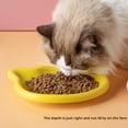 thumbnail image 2 of Cat Bowl Shallow Whisker Friendly Plastic Pet Dish With Cat Head Design In Multiple Colors, 2 of 7