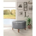thumbnail image 4 of OSP Home Furnishings Alloway Storage Ottoman in Pewter Faux Leather with Antique Bronze Nailheads, 4 of 6