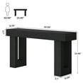 thumbnail image 6 of Tribesigns 63-Inch Long Console Table, Farmhouse Wooden Sofa Table Behind The Couch, Entryway Table for Entrance, Hallway, Living Room, Black, 6 of 7