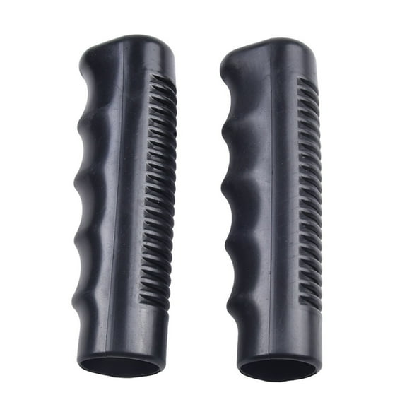2Pcs Wheelbarrow Rubber Handles, Round Tubes Black Replacement Universal Handles