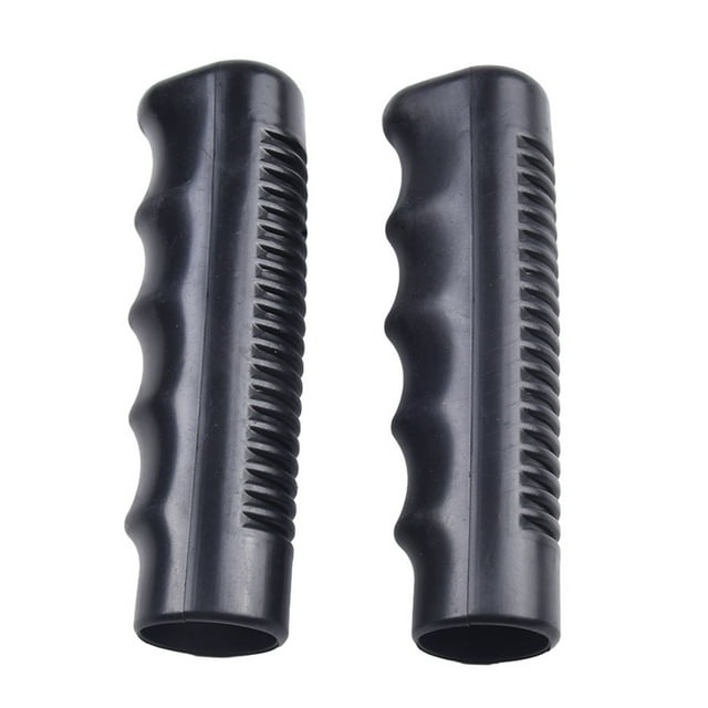 2 Pcs Poignées en Caoutchouc pour Brouette, Tubes Ronds Poignées de Remplacement Noires 125 x 25 mm
