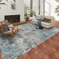 thumbnail image 3 of Addison Rugs Indoor/ Outdoor Accord Modern Brushstrokes Polyester Washable Rug New 9' x 12' - Teal, 3 of 5