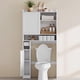thumbnail image 4 of VASAGLE UBTS018W01 - Estante de Almacenamiento para baño con Puerta Deslizante, estantes Ajustables, Soporte para Papel higiénico, Ahorro de Espacio, Moderno, 25 x 83 x 169 cm, Blanco Nube, 4 of 6