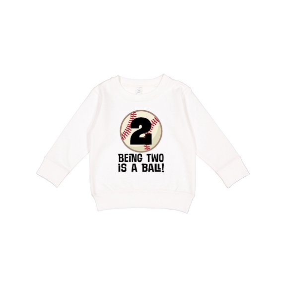 Inktastic 2nd Birthday Baseball 2 Year Old Boy Toddler Sweatshirt