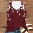 thumbnail image 5 of Tank Tops for Women Plus Size Sleeveless Loose Tank Top Wine XXL, 5 of 5