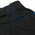 thumbnail image 4 of Champro Sports Surge Traditional Low-Rise Fastpitch Softball Pants, Girls' X-Large, Black with Royal Pipe, 4 of 5
