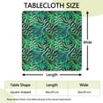 thumbnail image 2 of Backed Square Tablecloth with Colorful Tropical Floral and Palm Leaf Prints, Waterproof and Scratch-Resistant Vinyl, Elastic Edge Fit for Dining, Picnic, Patio, 2 of 6
