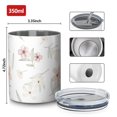 thumbnail image 4 of Floral 12oz Stainless Steel Coffee Mug – Double-Wall Insulated Cup with Spill-Resistant Lid, 360° Full-Print Design, Keeps Drinks Hot & Cold for Home, Office, Travel,Thanksgiving,Christmas, Spring, 4 of 5