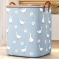 thumbnail image 4 of LAICAIW Clothes Storage Bag Portable Non Woven Clothing Quilt Storage Bag Clothes Storage Box Folding Wardrobe Storage Container with Durable Handle Wardrobe Category Storage Box Baby Clothes (Blue, 4 of 5