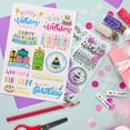 thumbnail image 2 of Happy Birthday Clear Stamps for DIY Scrapbooking Birthday Wishes Greetings Silicone Stamp Seals Transparent Stamps 8.27×5.83inch, 2 of 8