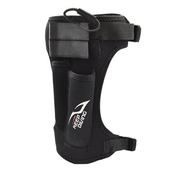 fankhu Tech Diving Leggings Knife Cover Double Pocket Diving Strap Knife Pouch (Black)
