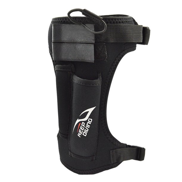Buceo Leggings Knife Cover Tech Doble Bolsillo Correa Bolsa Negro