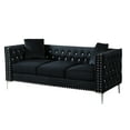thumbnail image 4 of Hombay Velvet Jeweled Button Tufted Sofa, 3 Seater Upholstered Couch with Pillows for Living Room Bedroom Office, 4 of 15