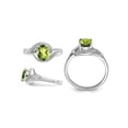 thumbnail image 4 of Gem & Harmony 1.25 Carat (Ctw) Oval Peridot Ring in Sterling Silver for Women, 4 of 5