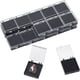 thumbnail image 1 of Caja de regalo de plástico transparente para broches, 20 unidades, 1,95 x 1,67 x 0,67 pulgadas, color negro, con esponja., 1 of 9
