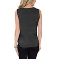 thumbnail image 3 of Camisetas sin Mangas con Cuello en V y Botones para Mujer, Camisas básicas Informales sin Mangas de Verano, camisola Delantera con Tiras, Gris-M-Gris-M brillar Electrónica, 3 of 4