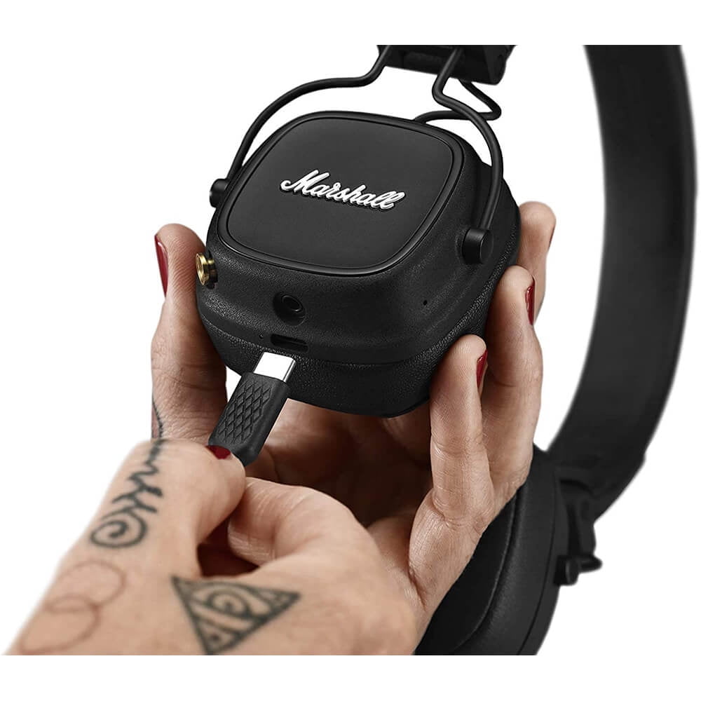 Marshall MAJOR4BTBLK Major IV On-Ear Wireless Bluetooth 