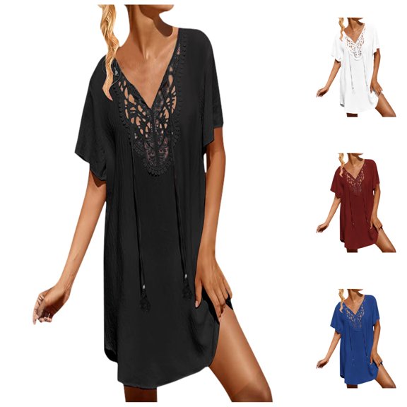 Kiittyyyy Swimsuit Cover up Girls - Bathing Suit Cover ups On Clearance, Long Sleeve Plus Size Pool Resort Wear Beach Cover ups Women