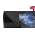 thumbnail image 4 of 25.4x20.78" Magnetic PVC Mailbox Cover Letter Box Cover Mailbox Wraps Post for Holiday Garden Yard Decor Baseball with Water and Fire, 4 of 9