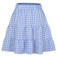 thumbnail image 3 of IROINNID Women's Skirt Casual Fashion Plaid Skirt High Waist Loose A-Line Temperamental Sweet Skirt Mid Comfort Waist Mid Print Skirt, 3 of 3