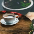 thumbnail image 2 of Ambesonne Christmas Fitted Round Tablecloth, Rustic Lodge Wood, 40"- 44" Diameter, Brown Green, 2 of 4