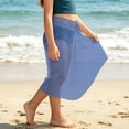 thumbnail image 5 of Girls Chiffon Beach Sarong Wrap – Sheer Lightweight Swimsuit Cover Up, Blue, One Size Fits Most,Size Free Size, 5 of 8
