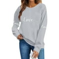 thumbnail image 5 of Womens Valentine’S Day Sweatshirts Long Sleeve Shirts Tops Love Heart Pullover Shirts Fashion Crewneck Tunics Tops, 5 of 6