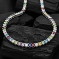 thumbnail image 2 of 925 Silver Multi Birthstone Tennis Necklace for Woman , Layered Choker Necklace , Colorful Stone Necklace, Dainty Wedding Gift for Her, 2 of 3