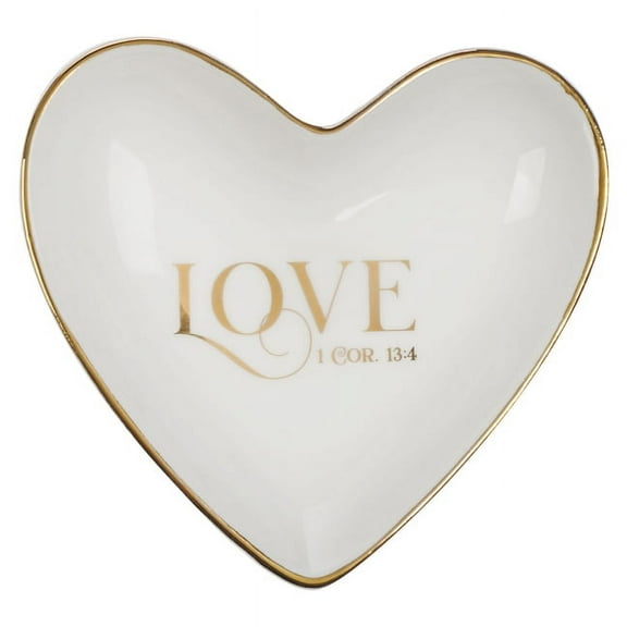 Trinket Tray Love Heart Love 1 Cor. 13:4, (Hardcover)