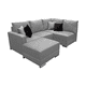 thumbnail image 3 of Sala Esquinera Modular El Bazar Store Artemis Gris Plata 230x300 cm Tela Lino nacional, 3 of 7