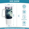 thumbnail image 3 of Wolf Leaves Green 40 oz Tumbler with Handle Insulated&nbsp;Travel Mug&nbsp;Lid Straw Leak Proof Steel Vacuum Water Bottles Glasses Fits in Car Cup Holder, 3 of 7