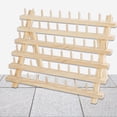 thumbnail image 5 of Sewing Thread Rack Portable Solid Sturdy Durable Wooden Thread Holder Sewing 80 Spool, 5 of 8