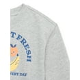 thumbnail image 2 of Wonder Nation Toddler Girl Fleece Crewneck Sweatshirt, Sizes 12M-5T, 2 of 3
