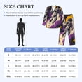 thumbnail image 4 of Lsque Astronaut Floating purple Space Pattern Long Sleeve Pajama Set for Men - Soft 2-Piece Sleepwear and Loungewear Set with Pockets, Comfy Nightwear-Small, 4 of 7