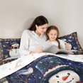 thumbnail image 5 of Homewish Kawaii Cartoon Snowman Full Size Comforter Sets, Retro Western Buffalo Bedding Comforter Set, Merry Christmas Reversible Bedding Sets, Lightweight Room Decor, 3pcs, 5 of 8