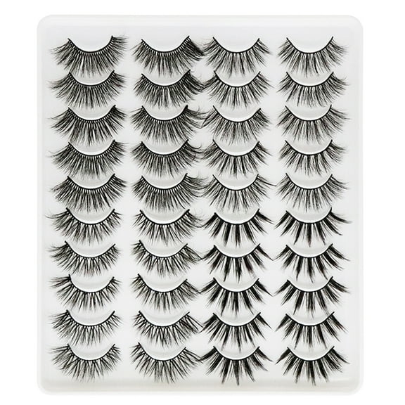 Multi Pack False Eyelashes, Black, 20 Pairs
