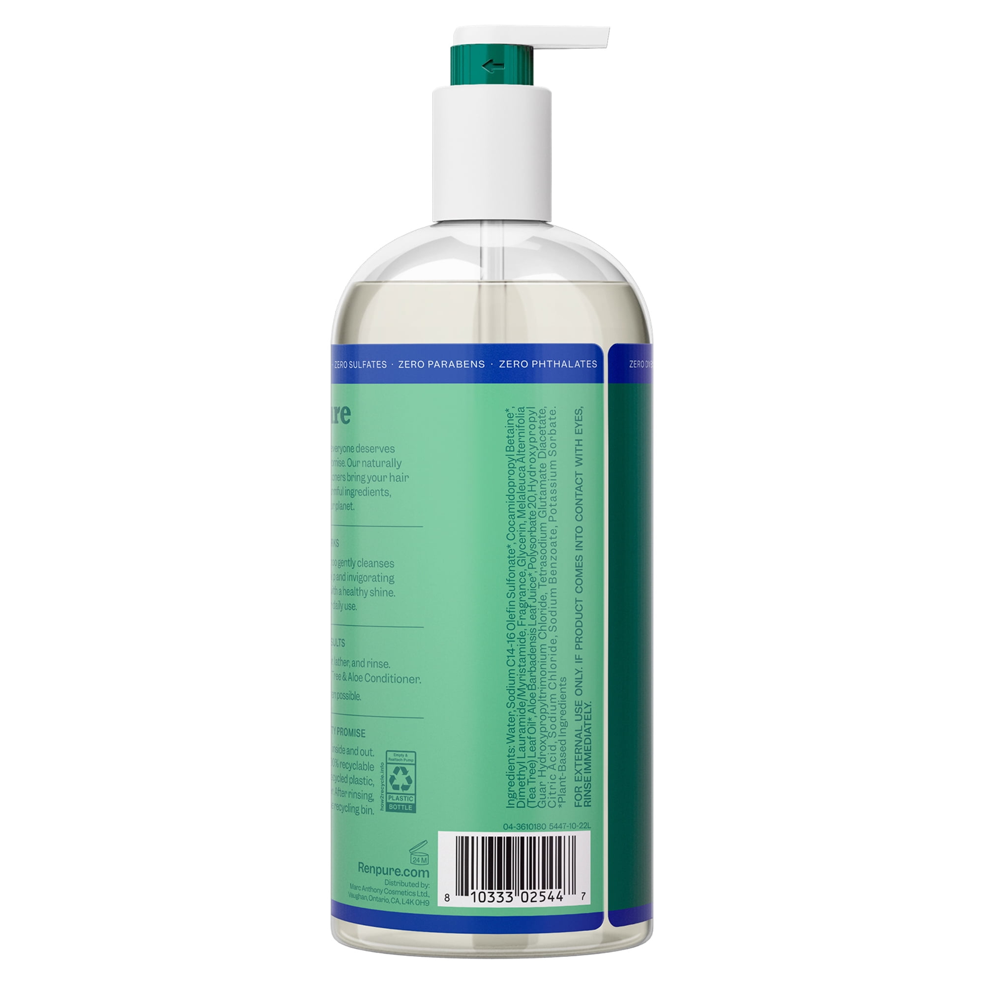 Renpure Tea Tree & Aloe Refreshing Shampoo for All Hair Types, 32 fl oz
