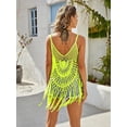 thumbnail image 3 of Oudiya Women Beach Swimsuit Cover Up Crochet Bikini Bathing Suit Coverups Summer Swimwear Tassel Dress, S-3XL, 3 of 5