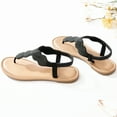 thumbnail image 3 of Ataiwee Women's Flat Slide Sandals - Stylish classic Bohemian T-Strap Ankle Strap Thong Summer Sandals., 3 of 7