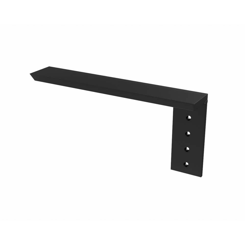 Side Wall Aluminum Hidden Countertop Support Left Angled Bracket (16