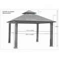 thumbnail image 6 of ACACIA 14' x 14' Aluminum Frame with OutDura Soft Top Gazebo in Island Blue, 6 of 13