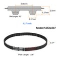thumbnail image 2 of 5pack 124XL 037 Timing Belt 62 Teeth Rubber Geared Cogged Belt, 0.20" Pitch, 2 of 6