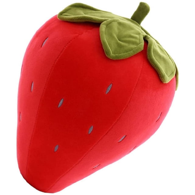 Conejo lindo, juguete de peluche de varias frutas, verduras rellenas, juguete de peluche (fresa roja)