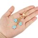 thumbnail image 3 of Llavero con Encanto de Flor, Colgante de Llavero Enameled con Gancho de Presión, Azul Claro, 3 of 6