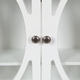 thumbnail image 5 of Kate and Laurel Quinlan Wood Wall Cabinet, 24 x 8 x 28, White, Decorative Traditional Storage Cabinet with Two Glass Doors and Three Interior Shelves, 5 of 9