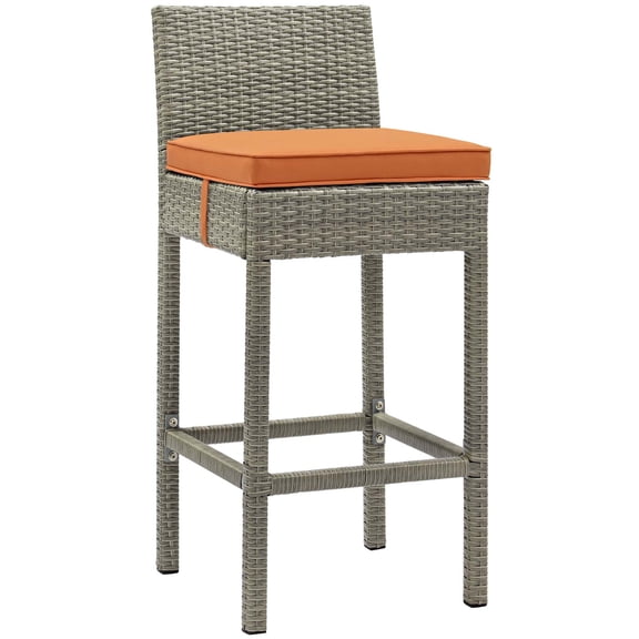 Modway Conduit Outdoor Patio Wicker Rattan Bar Stool, Multiple Colors