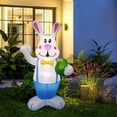 thumbnail image 4 of 6FT Rabbit Air Mold, Outdoor Easter Decoration Rabbit Carrot, Cartoon Inflatable Rabbit Party Air Mold, Easter Inflatable Rabbit, Led Light Festival Venue Arrangement Mall Air Mold Decoration, 4 of 5