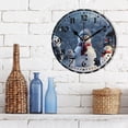 thumbnail image 3 of GZHJMY Snowman Family Wall Clock, PVC Silent Non Ticking 10 Inch Battery Operated Wall Clocks, Easy to Read Clock for Home Kitchen Living Room Bathroom Office Decor, 3 of 6