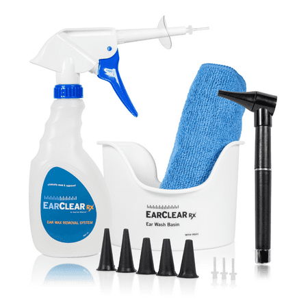 EarClear Rx Rigid Tip Self Ear Washing Kit for Ear Wax Removal with 3 Tips