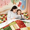 thumbnail image 5 of Manfei Cute Santa Hat 7-Piece King Bedding,Happy Christmas King Bed in a Bag,Xmas Reversible, 5 of 7